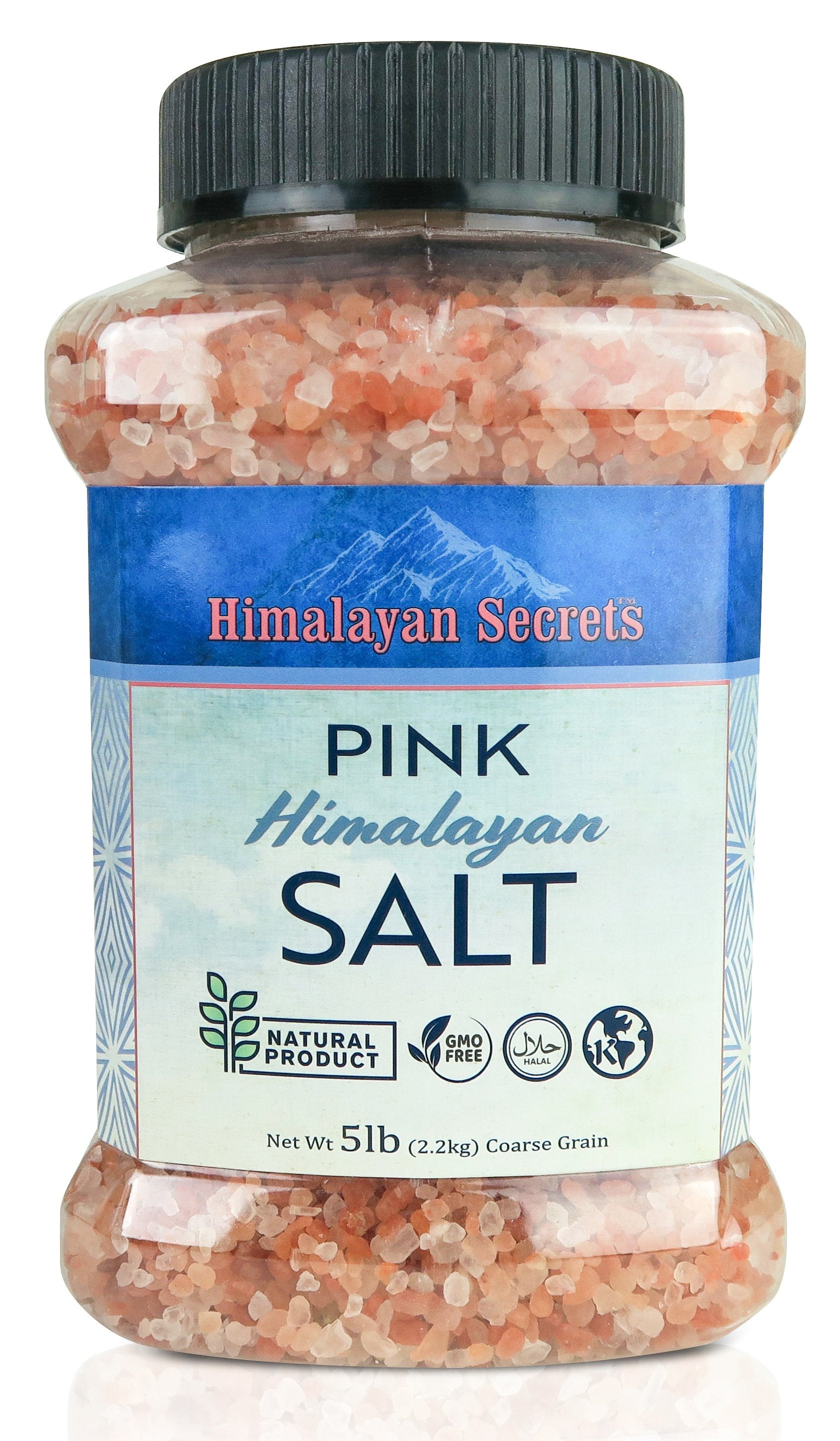 5 LB Himalayan Pink Salt Coarse Jar (2-3mm) - Himalayan Secrets™