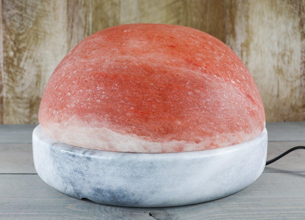 11" Himalayan Dome Lamp Gray Marble Base w/ 40-Watt Bulb