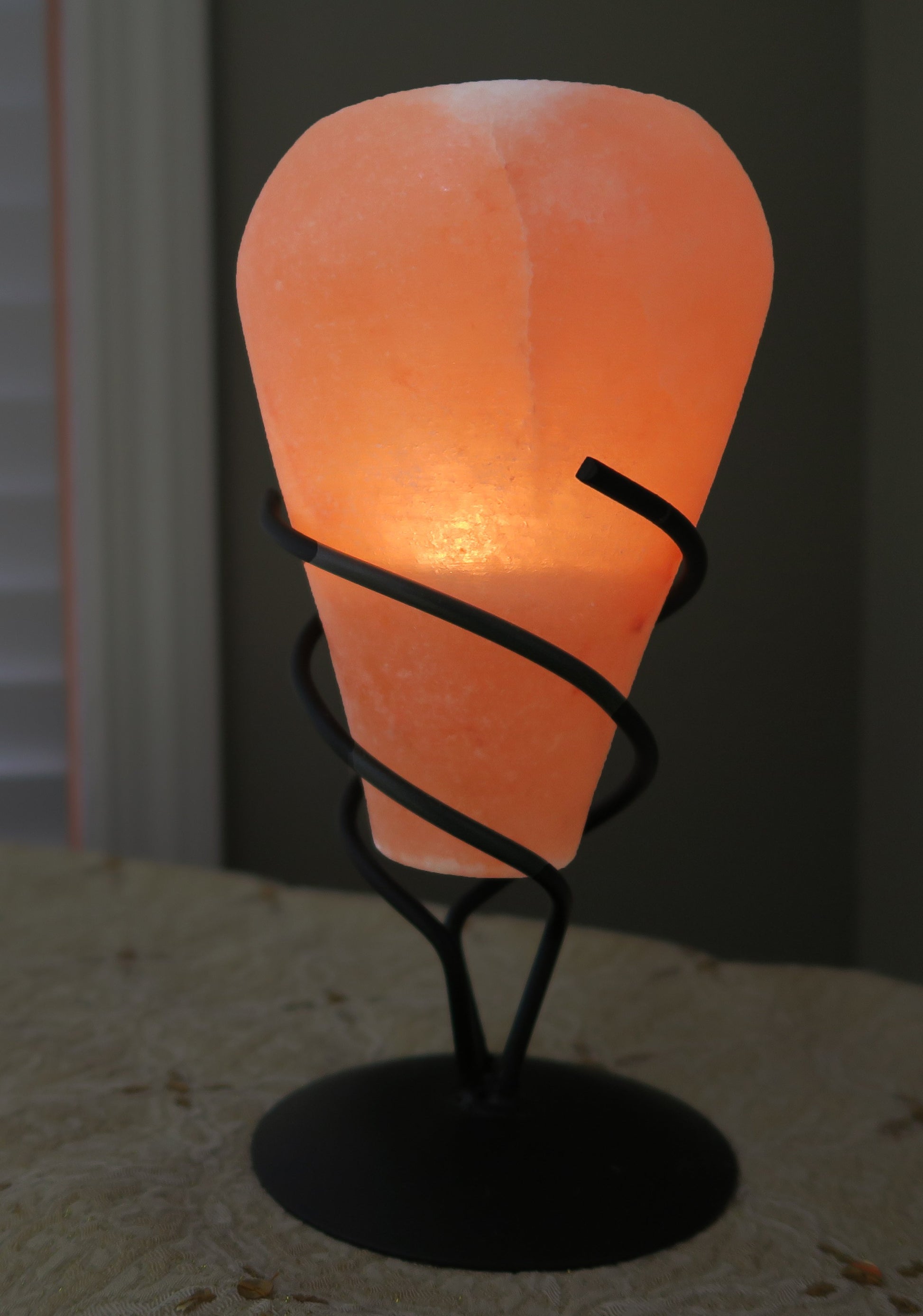 Himalayan Salt Cone Tealight w/ Metal Stand - Himalayan Secrets™