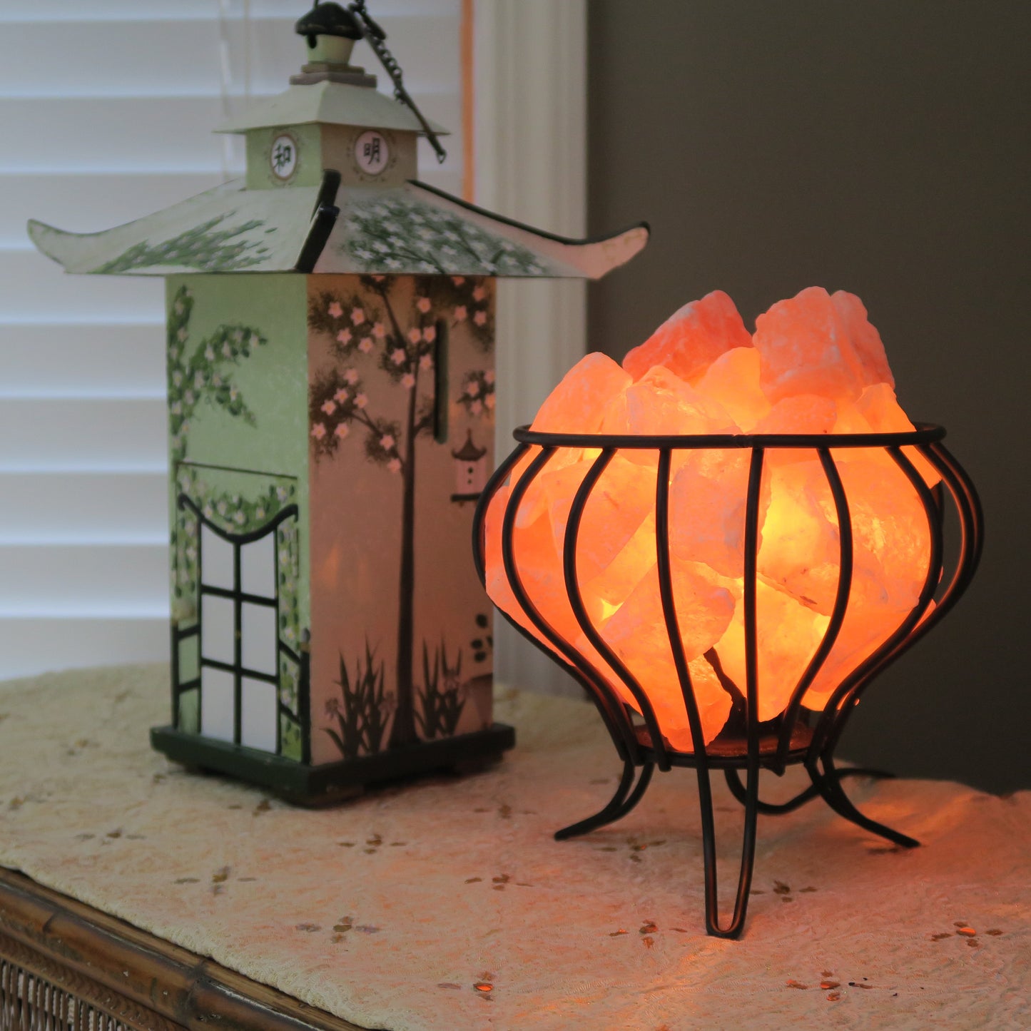 Himalayan Salt Crystals Cage Lamp - Himalayan Secrets™