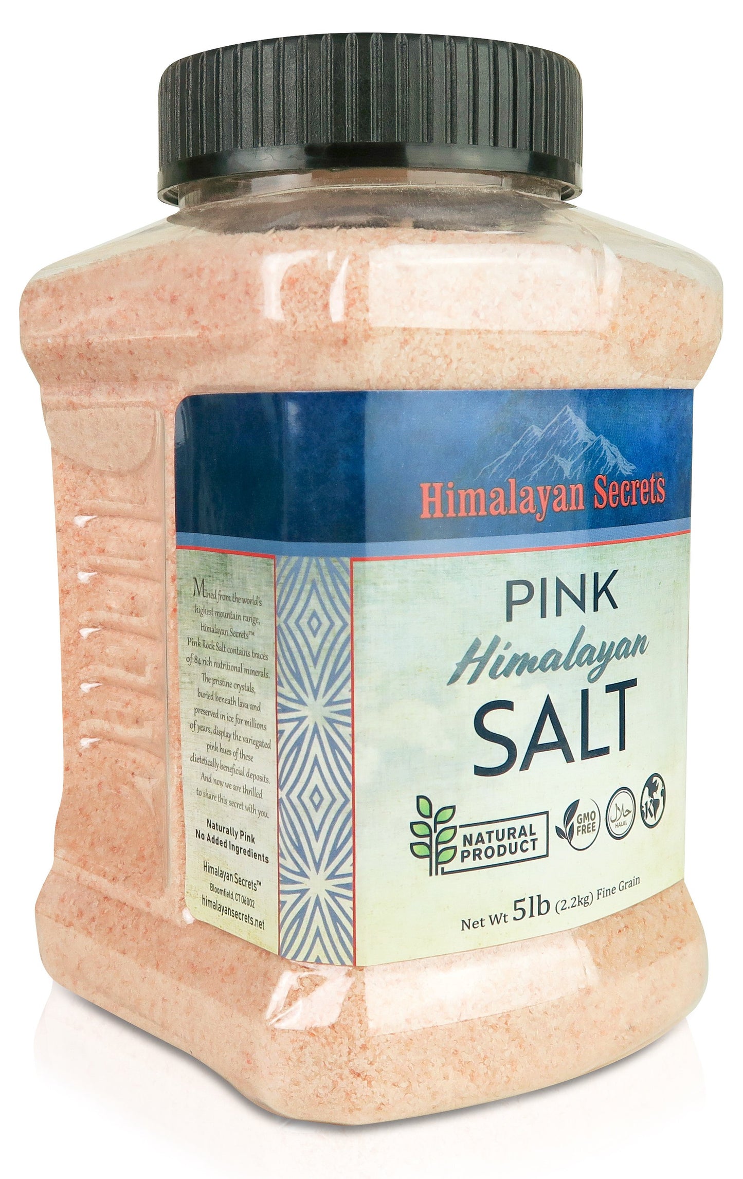 5 LB Himalayan Pink Salt Fine Jar (0.3-0.5mm) - Himalayan Secrets™