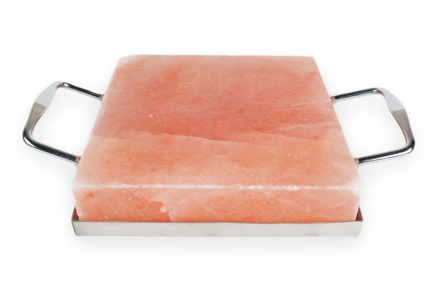 Himalayan Salt Cooking Block 8" x 8" x 2" With Stainless Steel Holder - Himalayan Secrets™