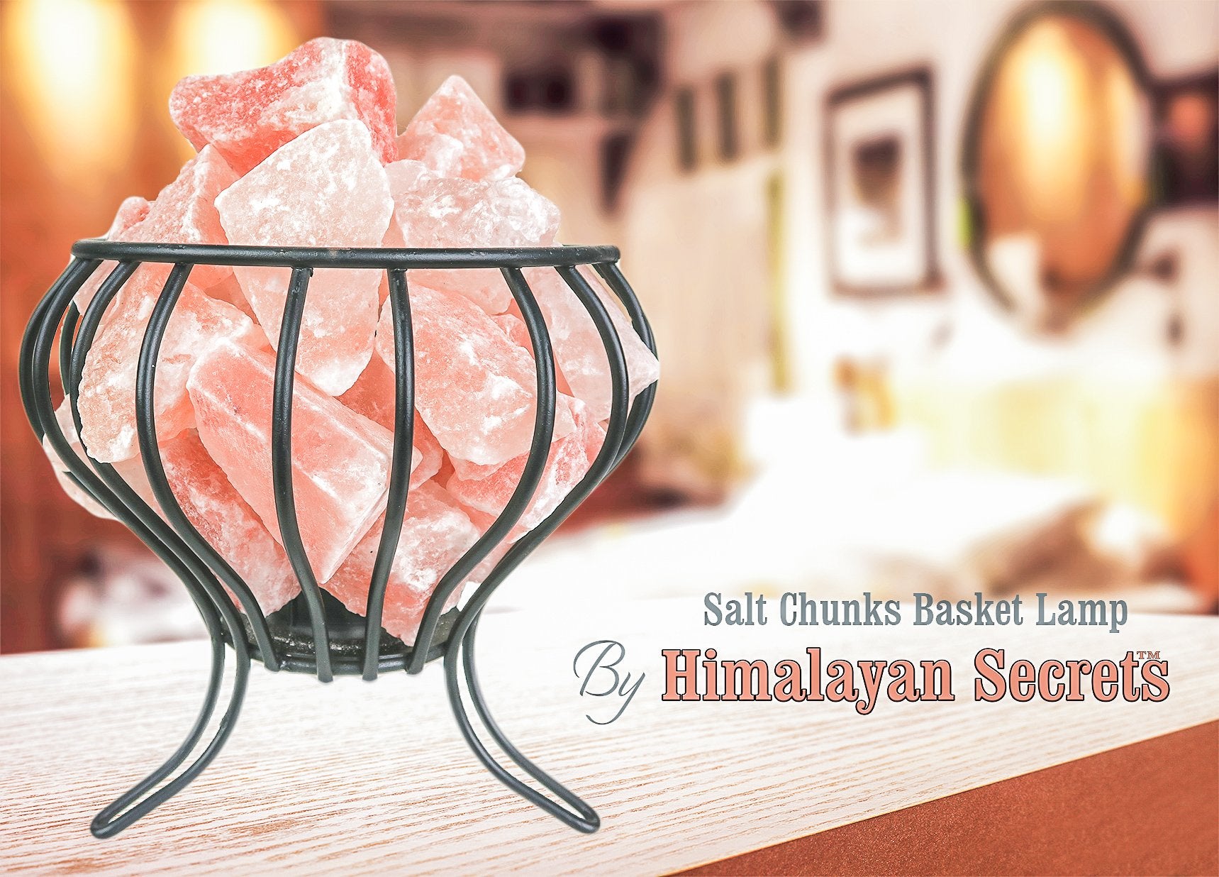 Himalayan Salt Crystals Cage Lamp - Himalayan Secrets™