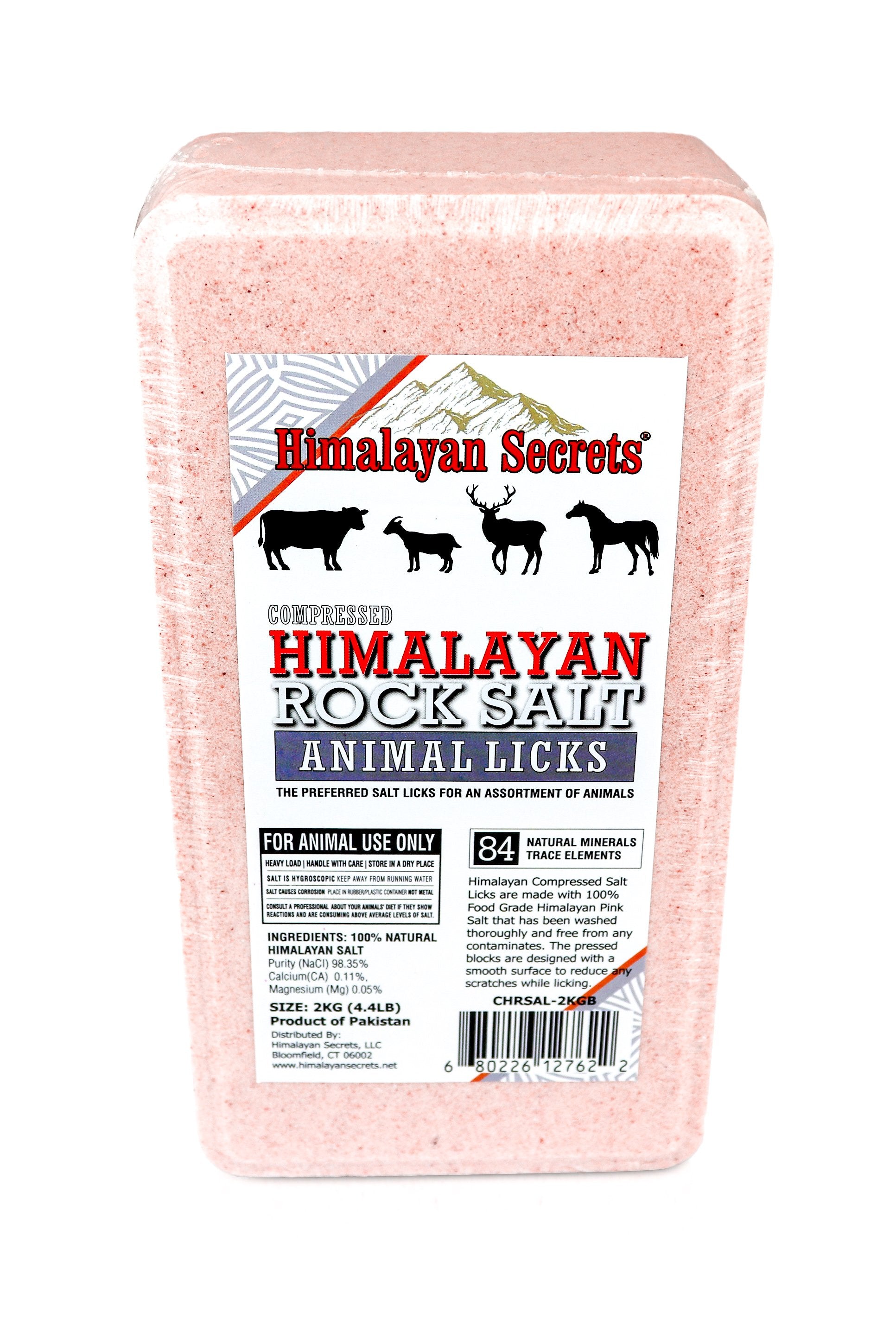 Compressed Himalayan Salt Animal Lick 2 KG (4.4 LB) - Himalayan Secrets ...
