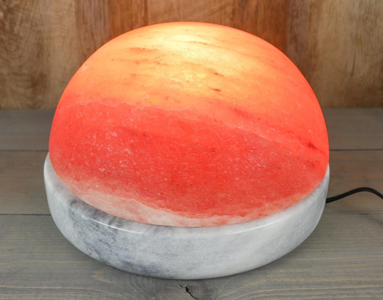 11" Himalayan Dome Lamp Gray Marble Base w/ 40-Watt Bulb