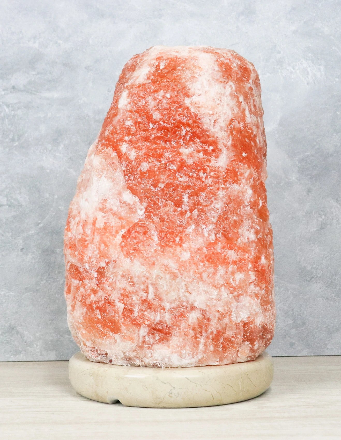 NATURAL PINK HIMALAYAN SALT LAMP 47-58 LBS W/ TAVERA MARBLE BASE