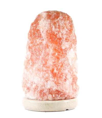 NATURAL PINK HIMALAYAN SALT LAMP 47-58 LBS W/ TAVERA MARBLE BASE